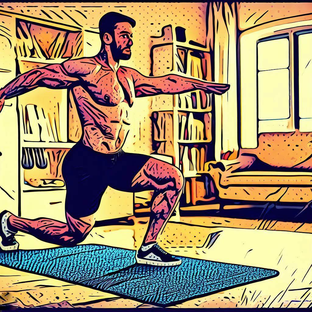 Functional fitness routine at home - Comic book style